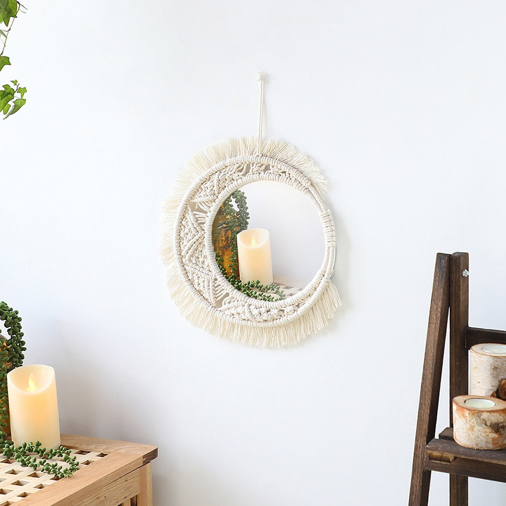 Macramé Mirror Boho Decor