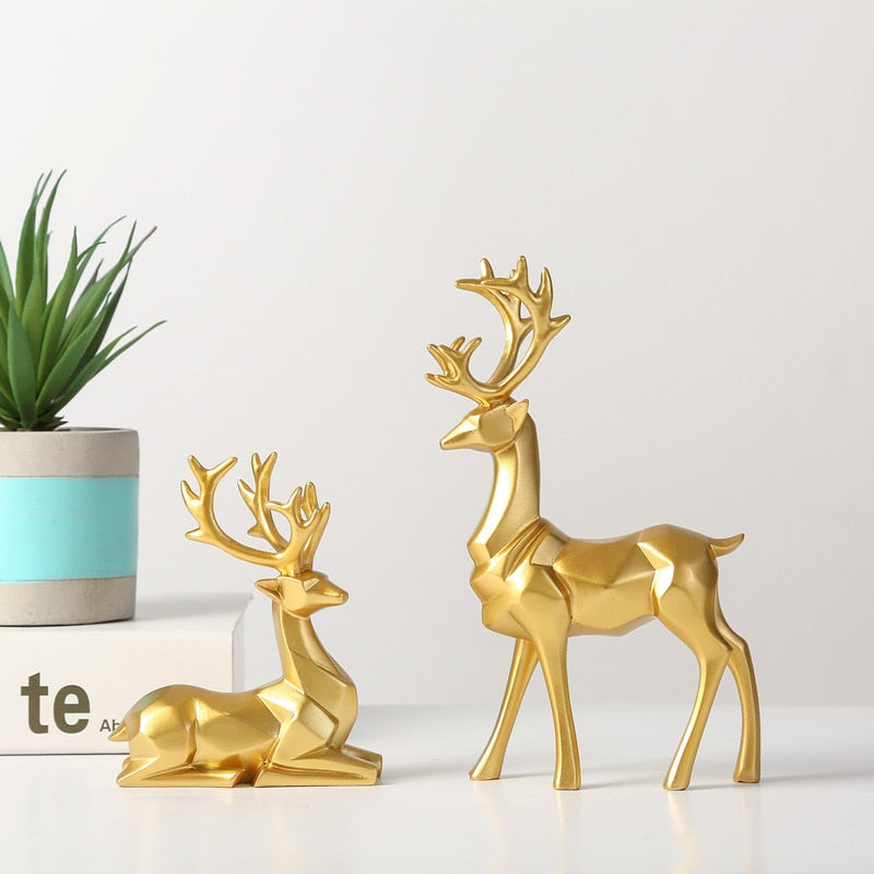 2-Piece Reindeer Sculptures