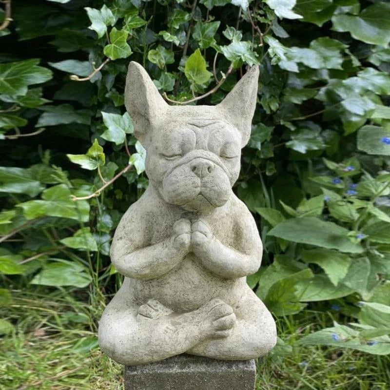 Meditating Bulldog Figurine