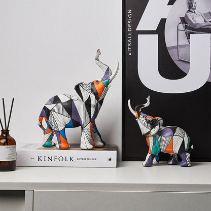 Abstract Elephant Figurines