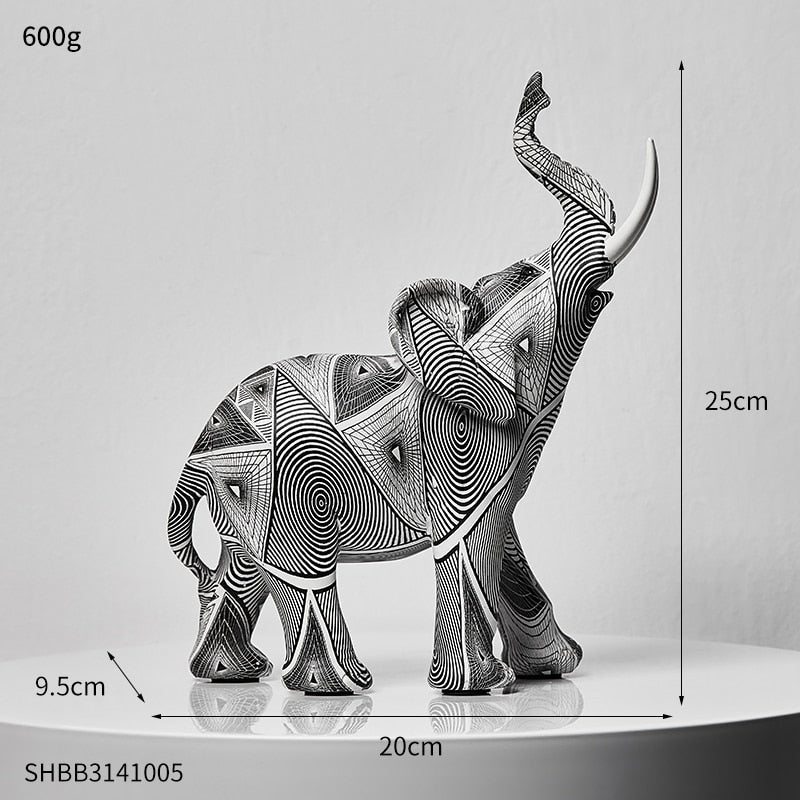 Abstract Elephant Figurines