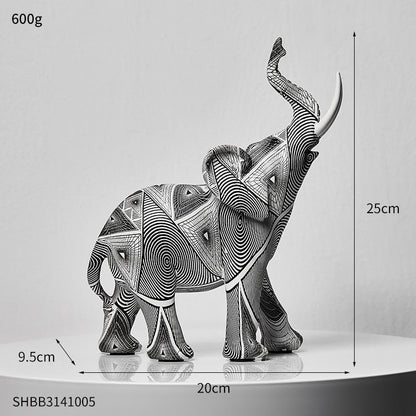 Abstract Elephant Figurines
