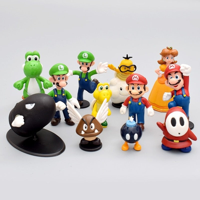 18-Piece Mario Figurine Kit