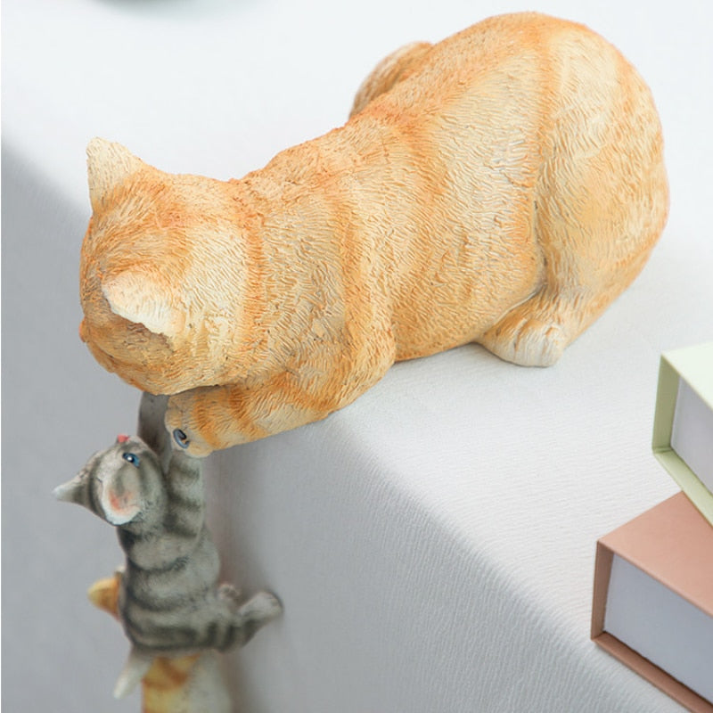 3-Piece Cat Family Figurines