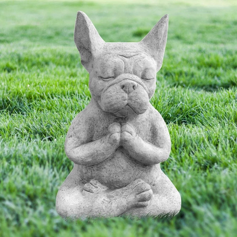 Meditating Bulldog Figurine