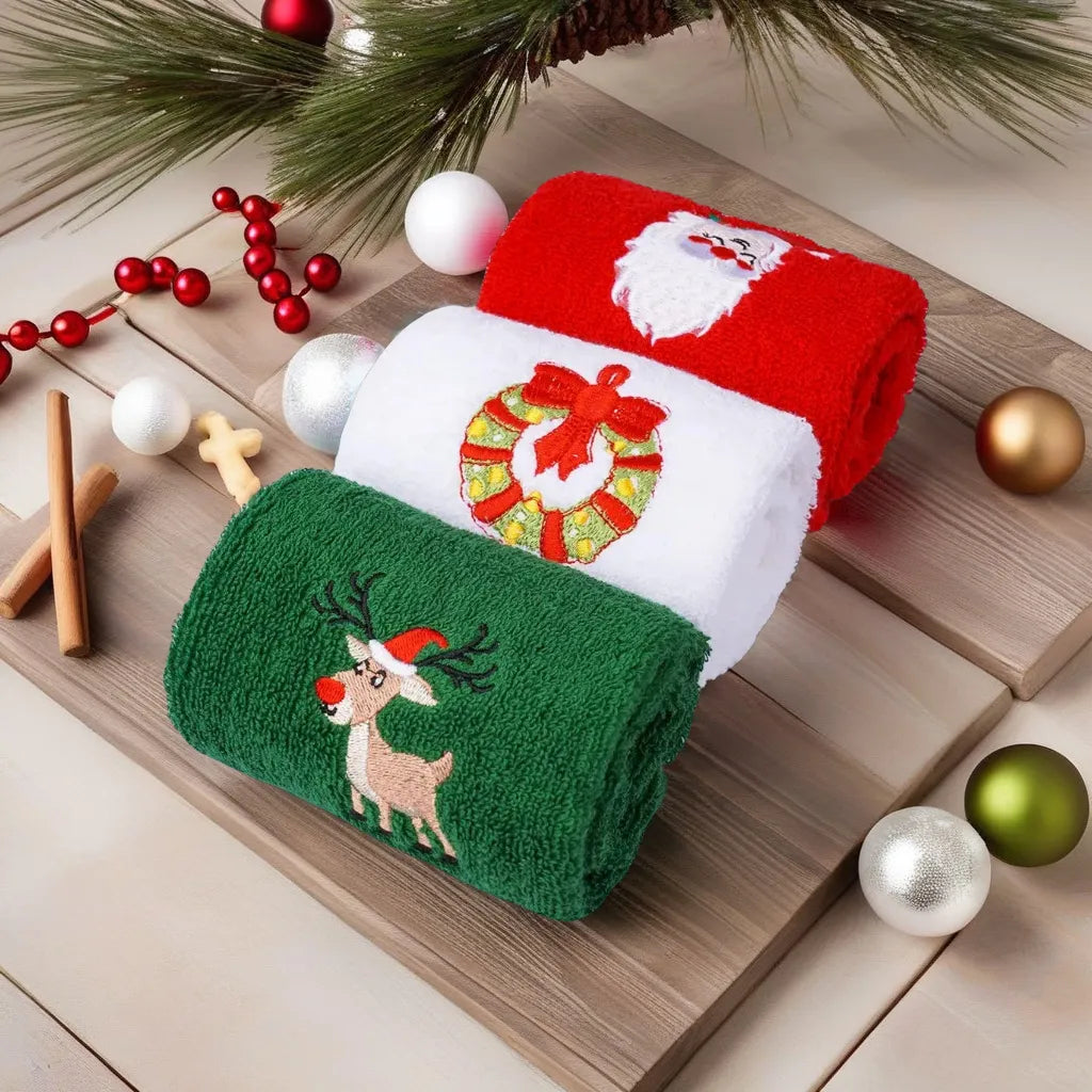 Embroidered Christmas Towel Kit