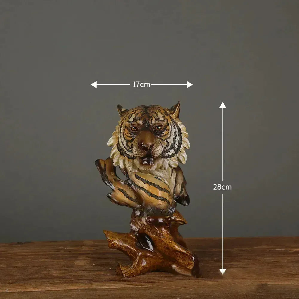 Wild Animal Head Figurines