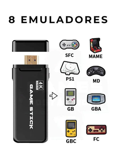 Retro Video Game with 10,000 4K Games + 2 Free Controllers